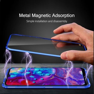 360 cover for xiaomi mi mix 3 5g magnetic adsorption metal case for xiaomi mi mix3 shockproof glass coque xiaomi mix3 funda capa free global shipping