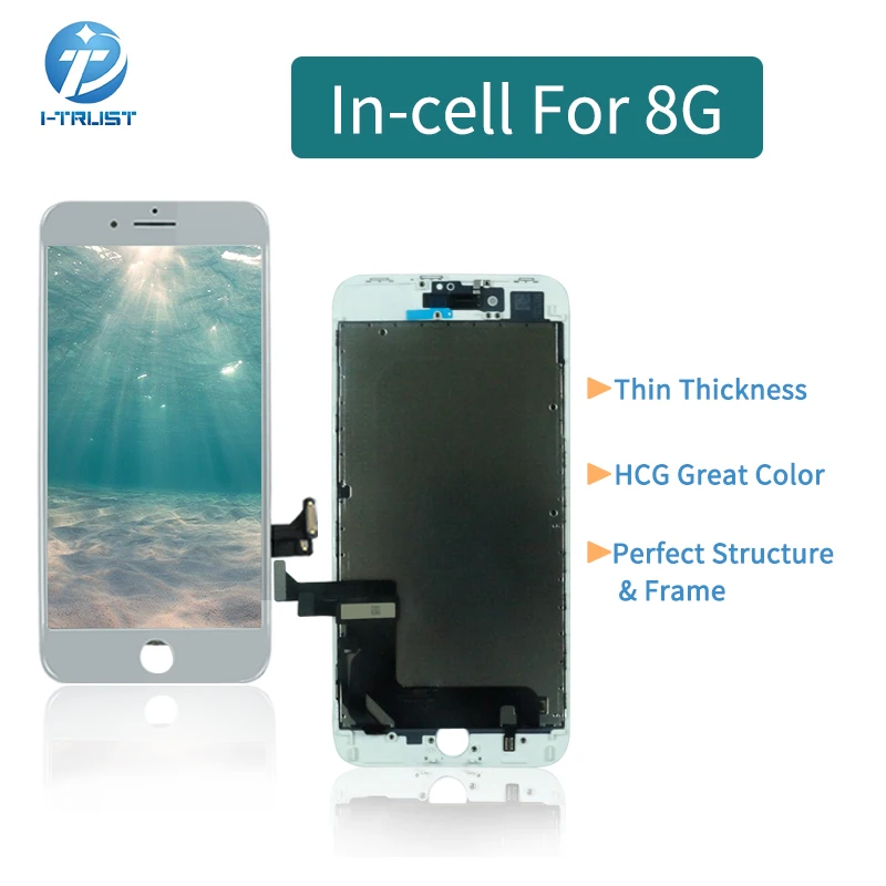 Полный перспективный дисплей Incell LCD для iPhone 8 экран Замена высокая насыщенность