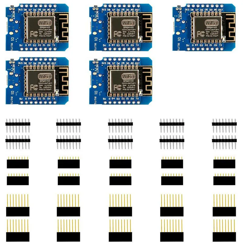 

5 Pcs D1 Mini Version NodeMcu Lua WIFI Based on ESP8266 Development Board MINI D1