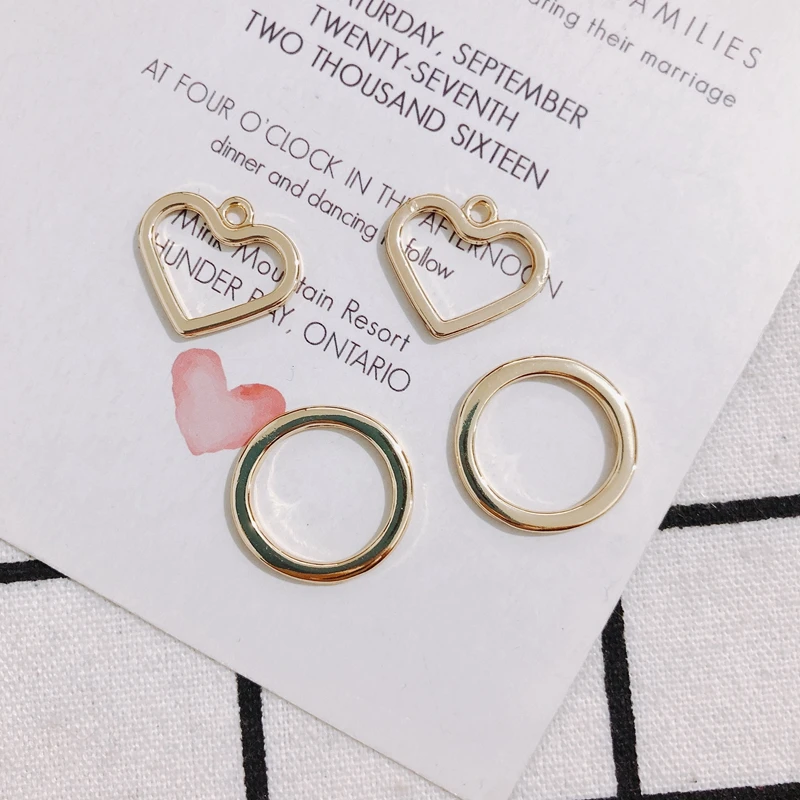 

Аксессуары для ювелирных изделий своими руками, оптовая продажа, модные ювелирные изделия из сплава ins, круглая подвеска любви, темперамент...