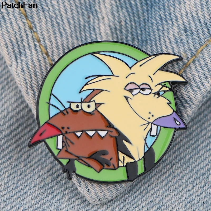 

20pcs/lot A2688 Patchfan Beaver Zinc Charm Cartoon Pin Shirt Coat Brooches Clothes backpack Accessory metal Jewelry Badges