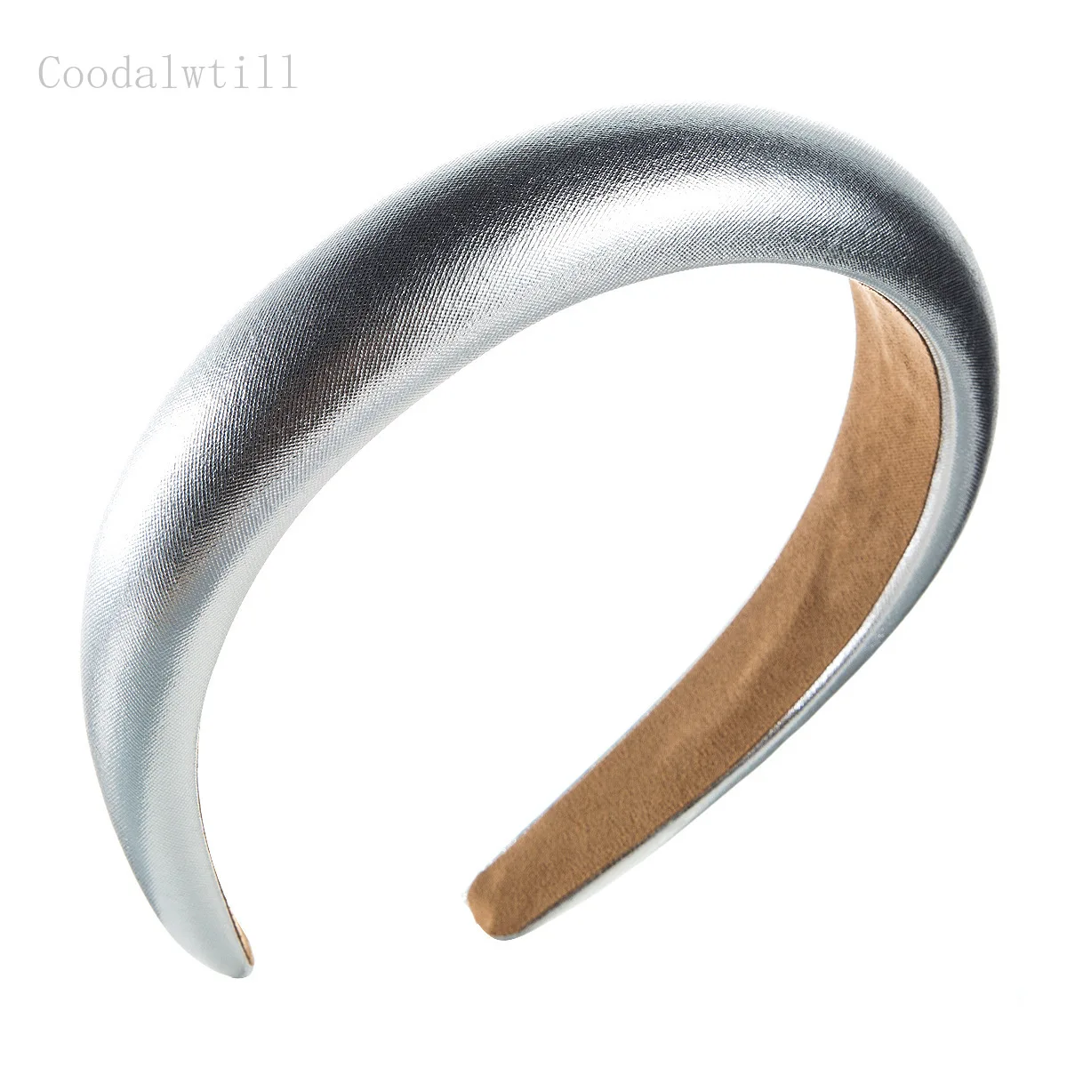 

Fashion glossy Leather Headband WomenThickened sponge Hairband Wide leather headdress Ladies Wedding Party Hair Accessories