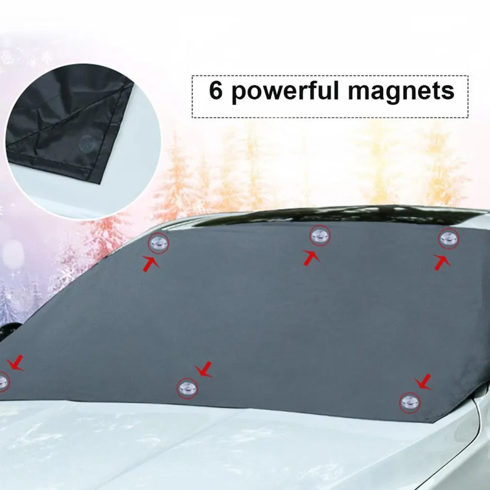 

Car Front Windshield Magnet Anti-Frost Snow Anti-Freeze Cover General 210*120Cm Durable Car Accessories