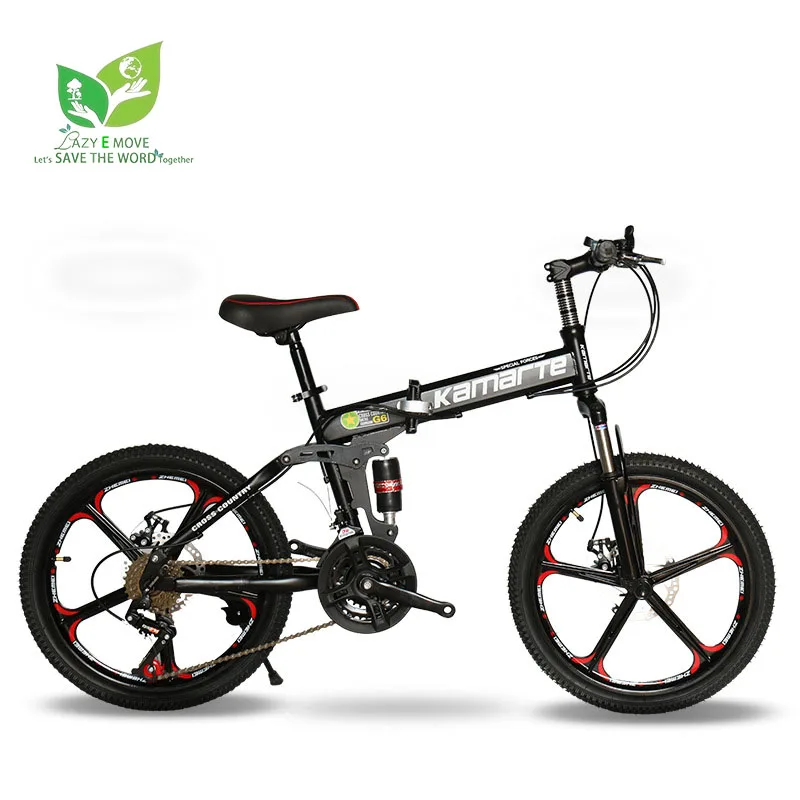 Горный велосипед 21 скорость 20 дюймов складной для детей 6 10 лет двойные дисковые