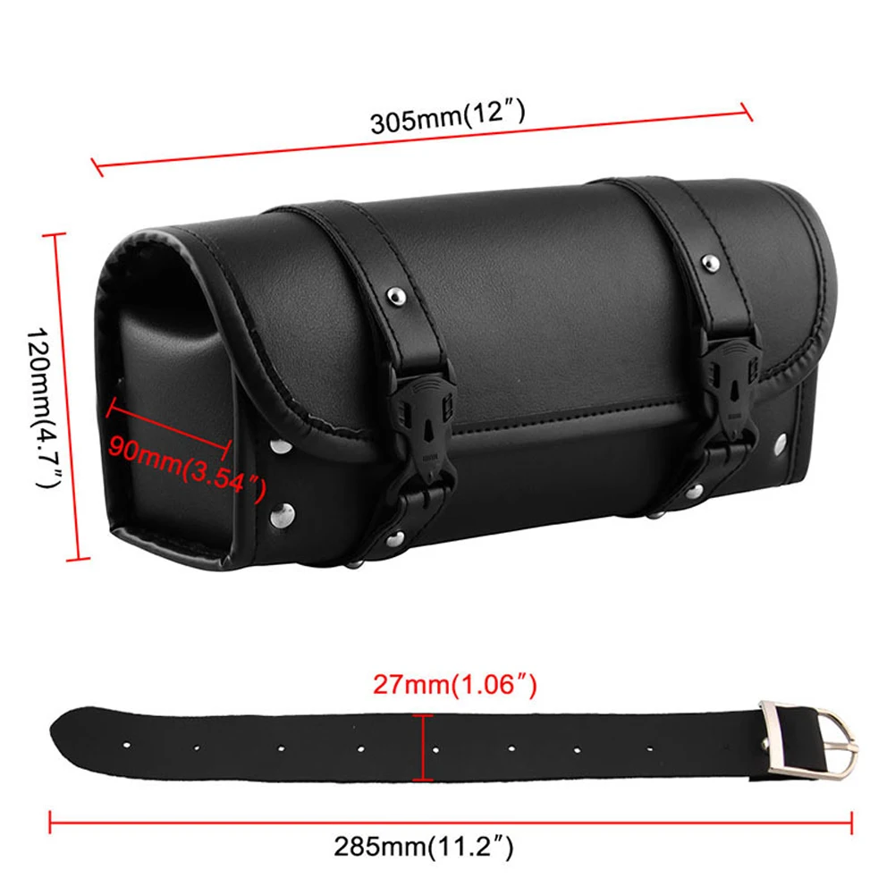 

Universal Motorcycle Leather Front Fork Bag Handlebar Trolley Tool Bag Side Box Side Motorcycle Bag