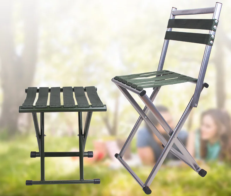 

Outdoor folding chair camping horse fishing leisure back chair stool stall sketching artifact small bench solid compression