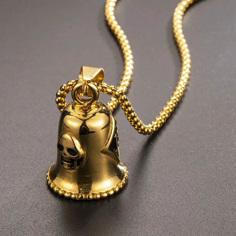 Ювелирные изделия Valily 1% ER череп Байкерский колокольчик кулон крыло из