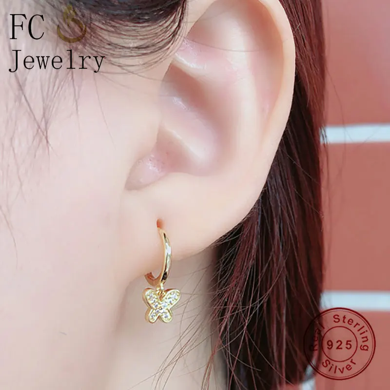 FC ювелирные изделия 925 серебро золото животное Бабочка Кристалл бисер кулон