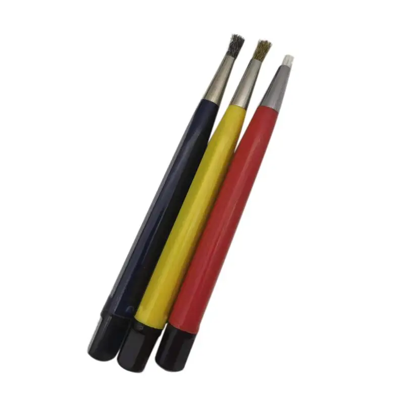 

3pcs/set Fiberglass Brass Steel Scratch Brush Pen Polish Watch Rust Dirt Remover 37MD