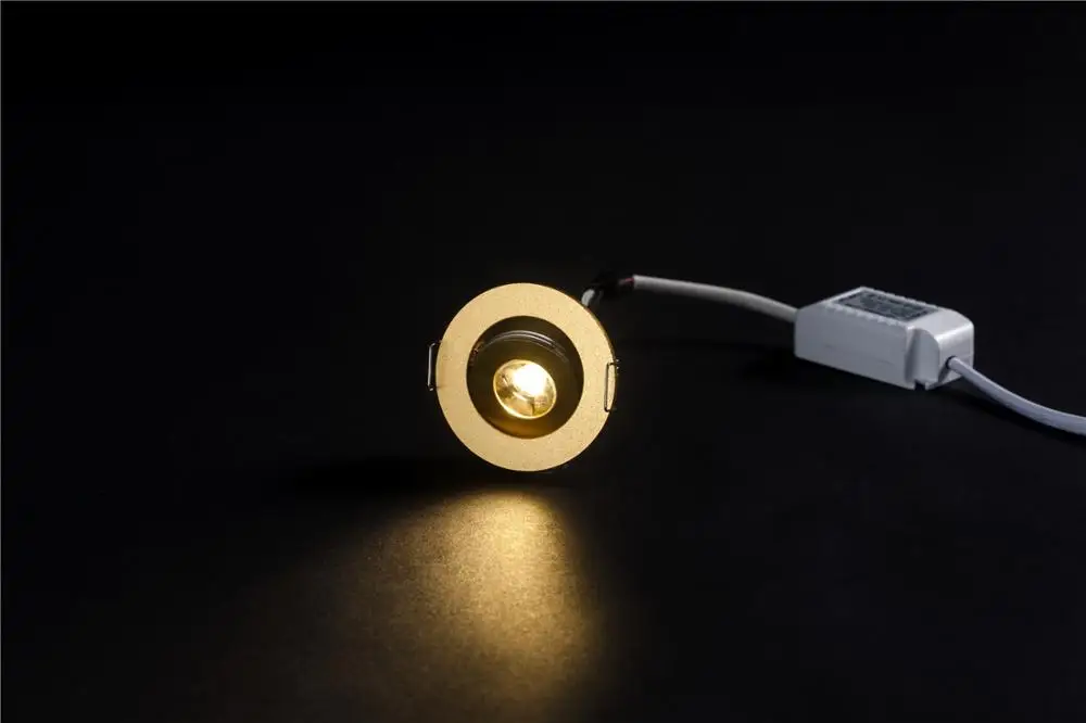 Регулируемая Мини-светодиодная лампа 3 Вт золотистая/Серебристая/белая/черная 10