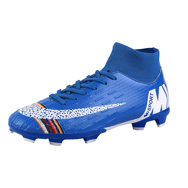 Мужская футбольная обувь футбольные бутсы Длинные шипы TF кроссовки мягкая