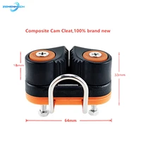 nylon boat fast entry cam cleat with leading rings ball bearings rope clamp pilates equipment boat cleats kayak marine black