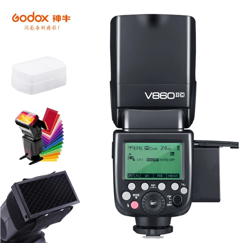 

Godox V860II-S V860II-C 860II-N V860II-F V860II-O GN60 TTL HSS Li-ion Battery Speedlite Flash for Sony Nikon Canon Olympus Fuji