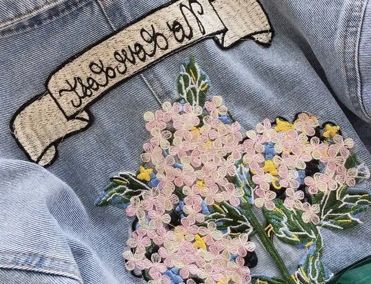 Mihkalev Pattern cartoon girls denim jackets and coats for kids jeans children autumn clothing girl outerwear | Детская одежда и