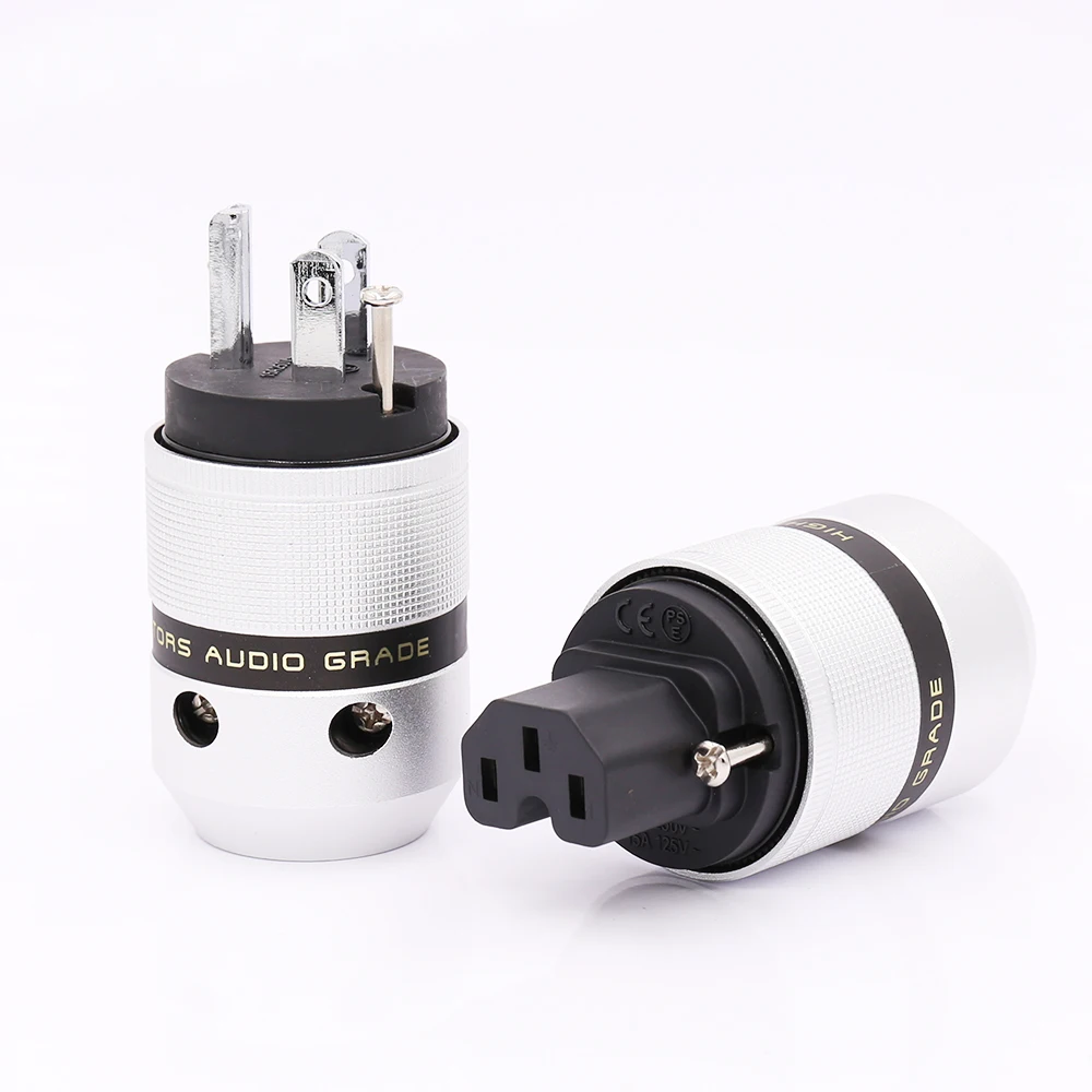 Hi fi аудиоразъем с алюминиевым родиевым покрытием и штекером стандарта сша +