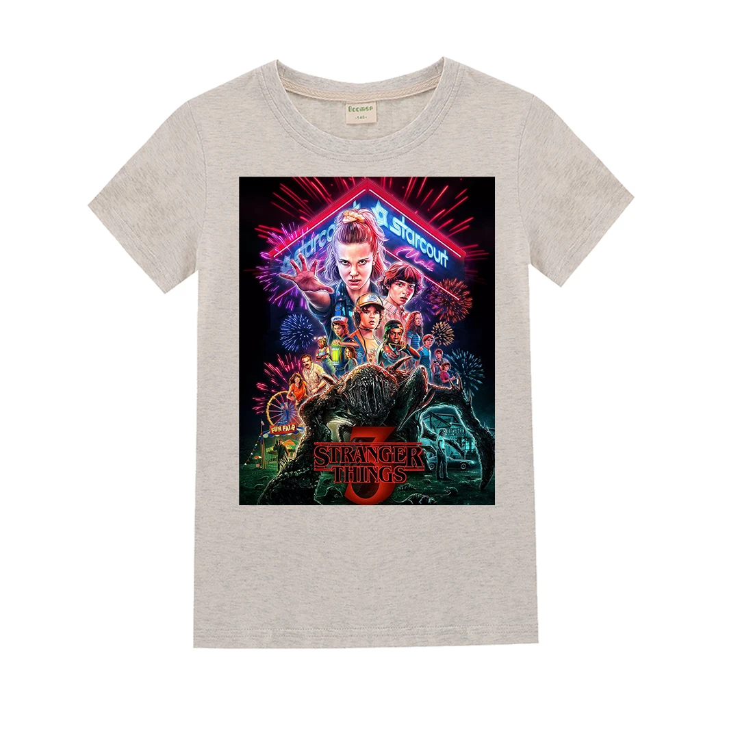 100% хлопковые толстовки с капюшоном странные вещи Одежда для маленьких мальчиков