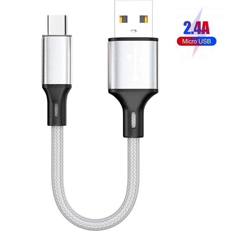 Новый 0 25 м 8Pin Type C Micro нейлоновый USB кабель для iPhone 8X7 6 6S Plus iOS 10 9 8 Samsung Nokia быстрой