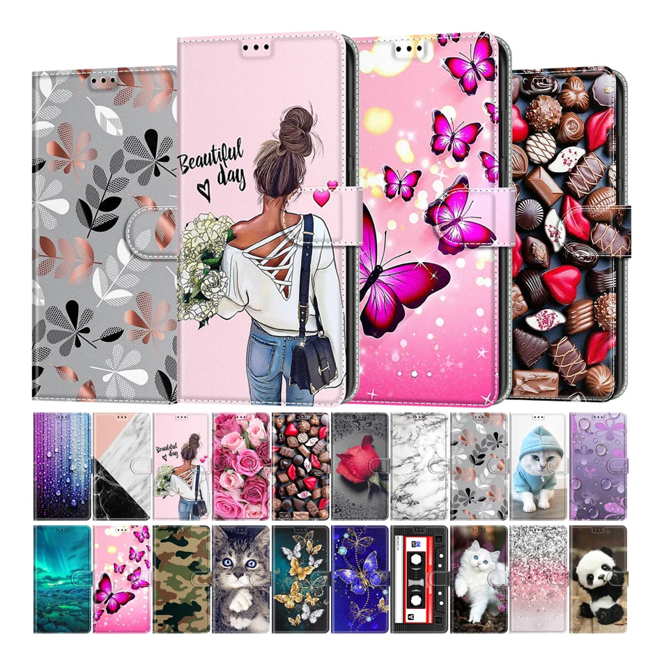 

Etui Flip Leather Phone Case For Samsung Galaxy A10 A20 A30 A40 A50 A70 A20E A510 A520 A6 A7 A8 2018 Wallet Card Holder Cover