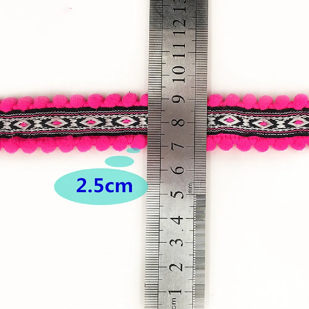 

Yackalasi 15yards/strip nylon accessories pillow accessories 2.5cm wool ball lace available