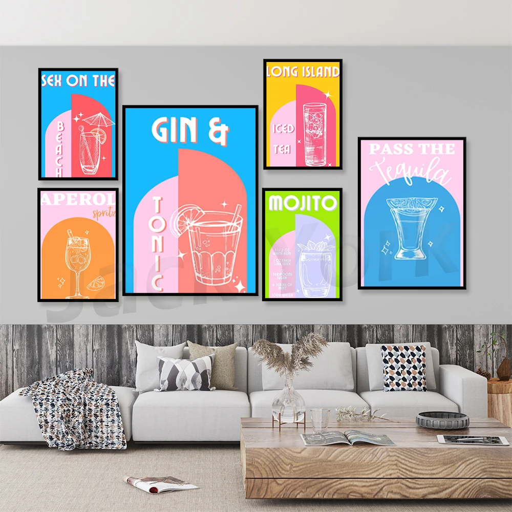 

Negroni Wall Print, Cocktails, Negroni, Retro Gallery Wall, Mid Century Art, Vintage Liquor, Bar Prints, Cocktail prints