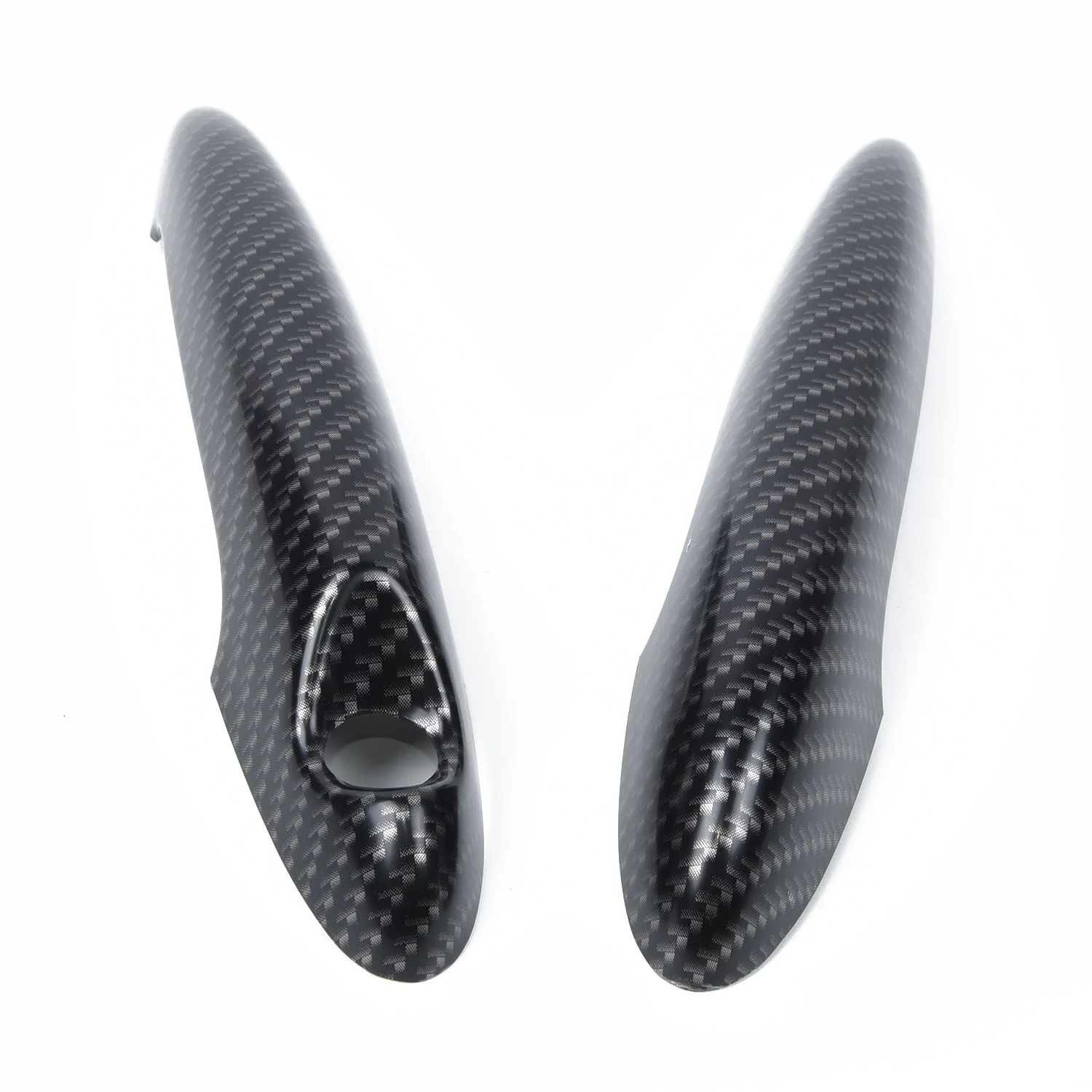 Глянцевый черный чехол для автомобильной дверной ручки из углеродного волокна BMW