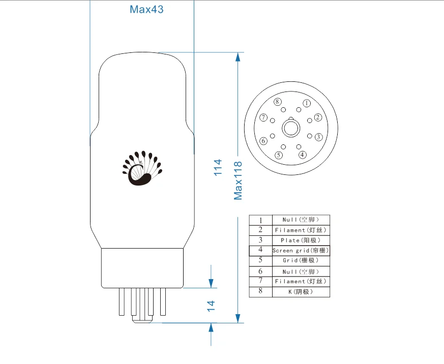 1 Pair PSVANE Mark II Series 6CA7-TII Tube Replace EL34 Amplifier HIFI Audio Vacuum Tubes | Электроника