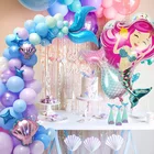 Украшения для дня рождения русалки, товары для морской вечеринки, с днем рождения, воздушные шары-гирлянды, арочный декор для детского праздника