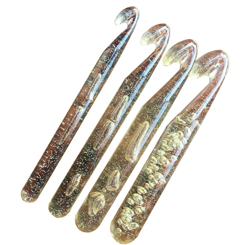 4 шт. 12 мм-20 мм большие пластиковые ручки прозрачные крючки для вязания крючком