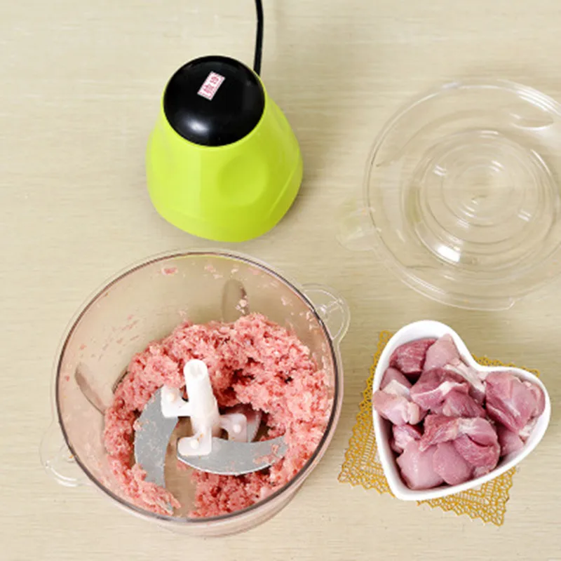 

Automatic Electric Meat Grinder Multi-function Food Processor Powerful Household Electric Chopper Cutter Blender 2L