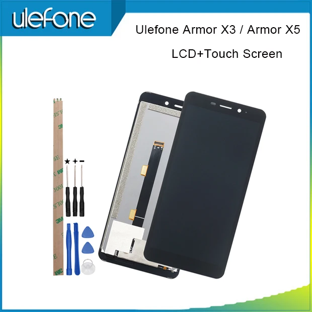 Для Ulefone Armor X3 ЖК дисплей и кодирующий преобразователь сенсорного экрана в сборе