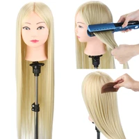 30 75cm styling head 100 high temperature synthetic fiber hair training head mannequin head hair for practicing wig head doll