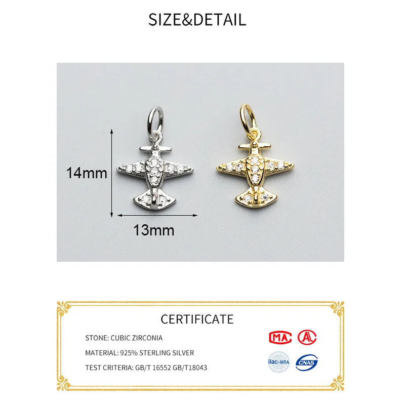 MEETSOFT офисные S925 стерлингового серебра завод Циркон шикарный подвески DIY