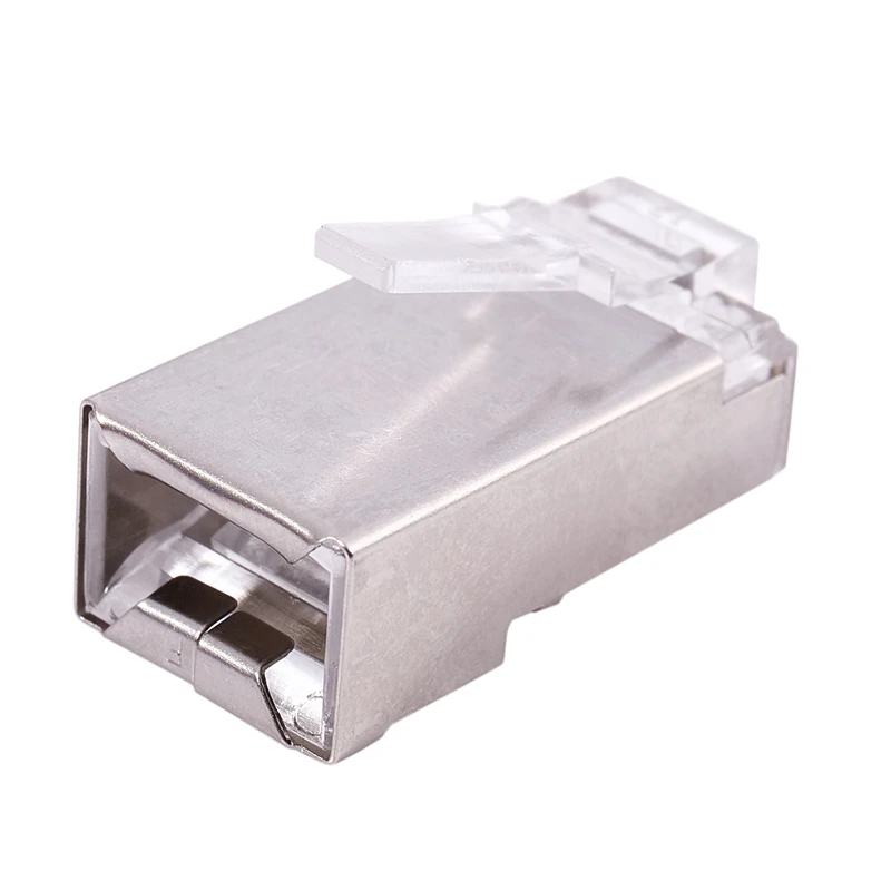 10 шт. металлический Экранированный 8P8C RJ45 разъем концевые сетевые соединители w