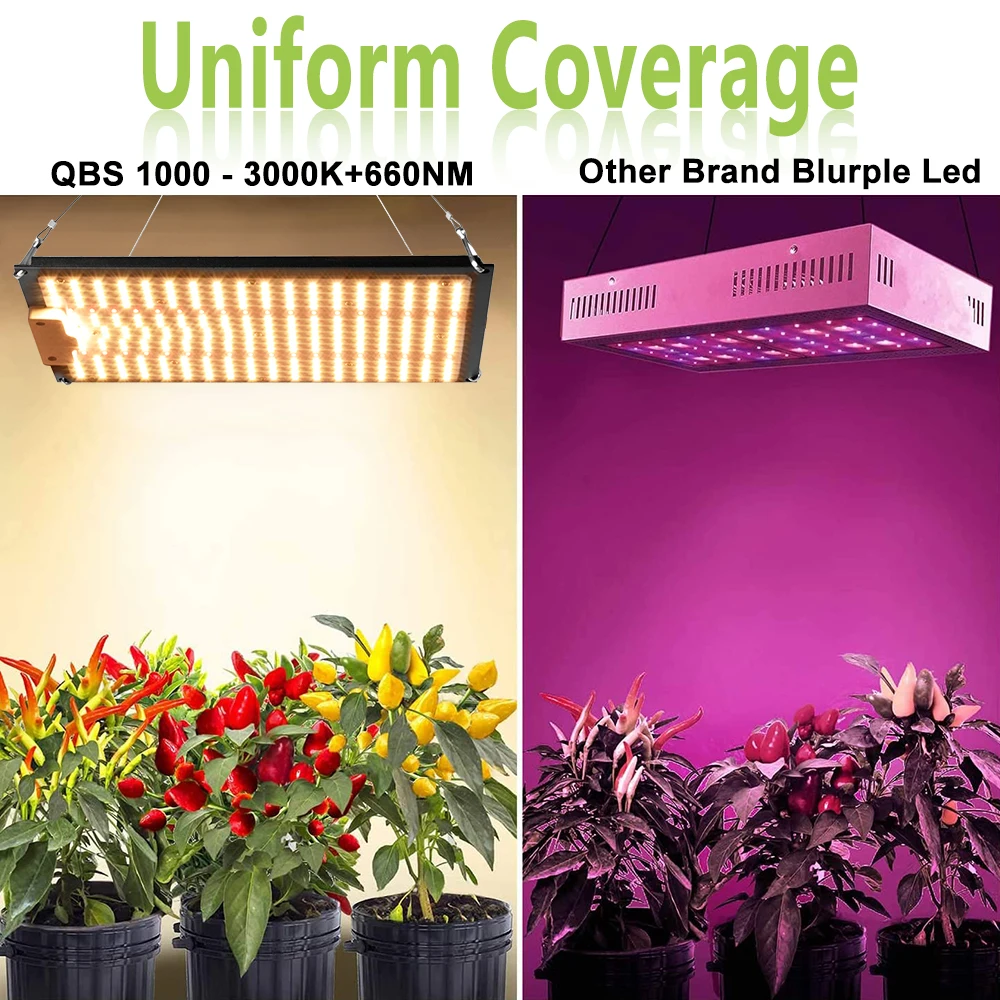 1000W LED Grow Light Samsung LM301B Sunlike Quantum Lamp Veg Flower Indoor Plant 