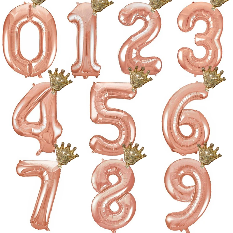 as picture 2pcs 40 дюймов шар с цифрами 1, 2, 3, 4, 5 цифр гелиевые шары из фольги для детского душа 1 день рождения, вечеринки, свадьбы, декоративные шары, принадлежности - Цвет: as picture 2pcs