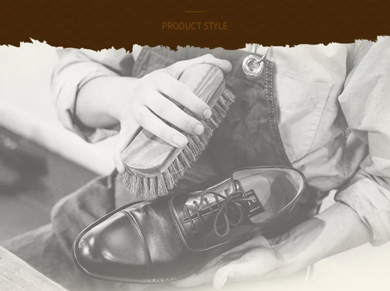 Деревянная щетка для полировки обуви с ворсом из конского волоса, мягкий инструмент для полировки кожи, очистки и придания блеска замше, нубука, полировки ботинок и автомобилей.