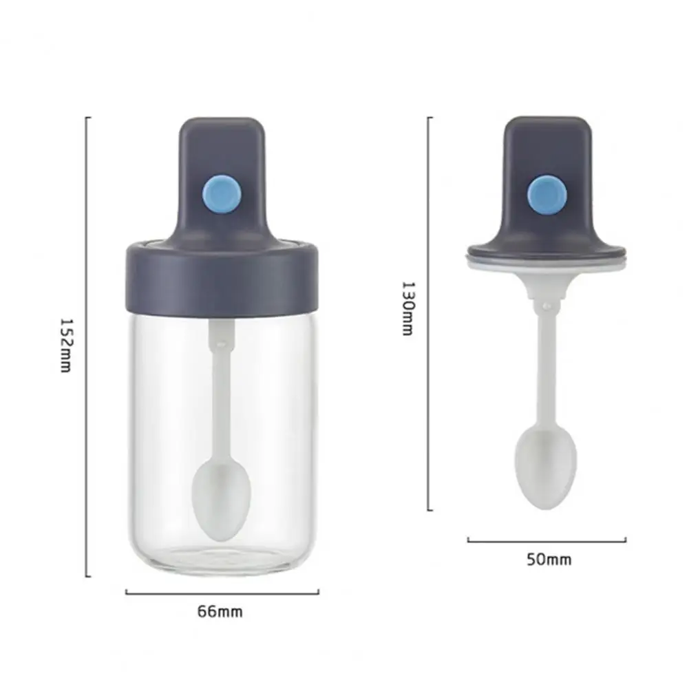 

Seasoning Bottle Neat Rust-Resistant High Borosilicate Glass Empty Square Spice Containers for Cake Store