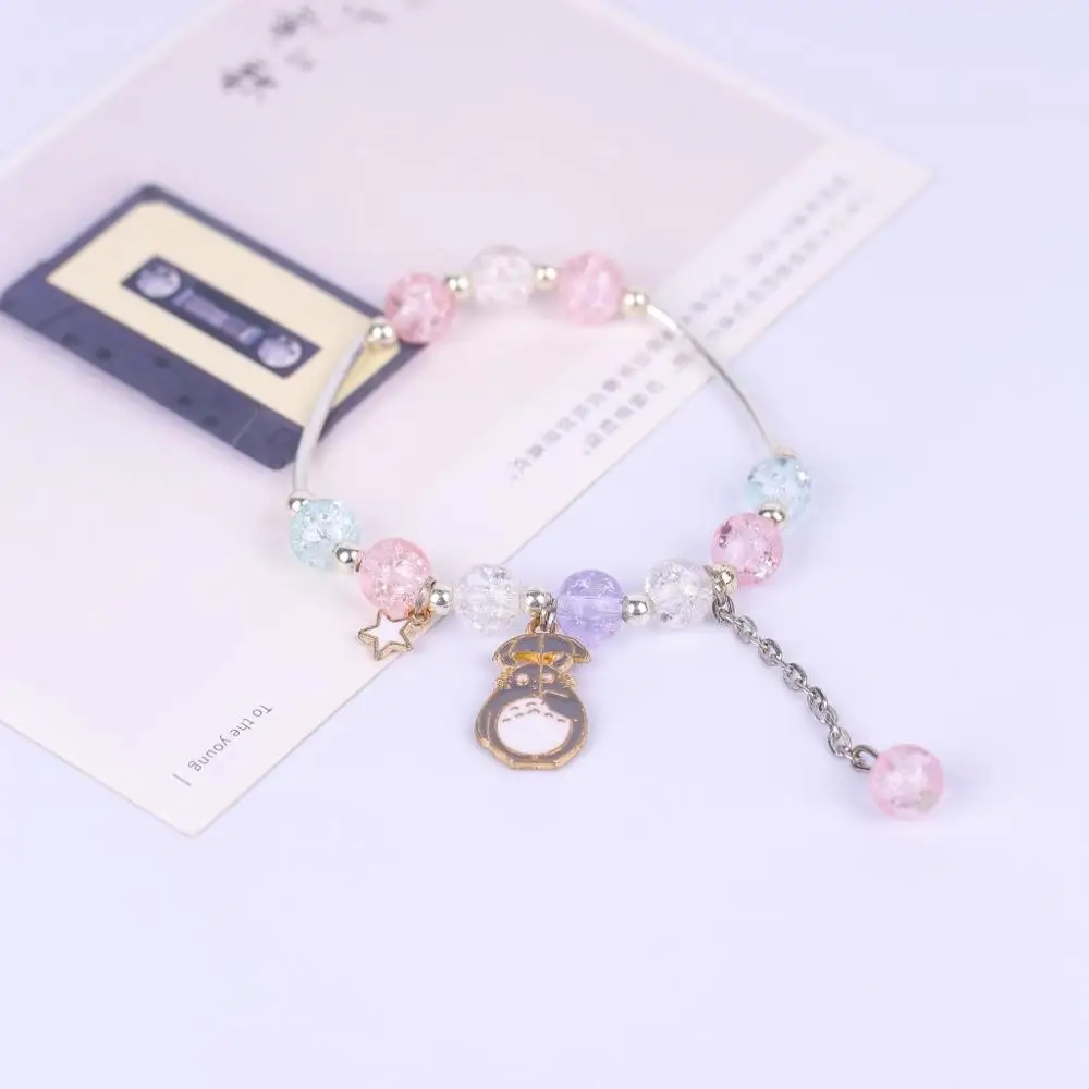 

Korean Version Of The Simple Cartoon Pop Glass Crystal Bracelet Cute Daisy Unicorn Cat Bracelets Girl Children Charm Gift