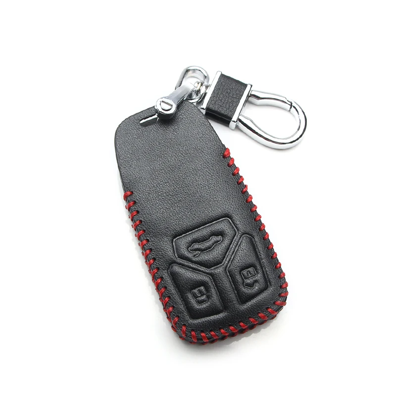 Кожаный чехол для ключей автомобиля пульта дистанционного управления Audi A1 A3 A4 A6 Q3