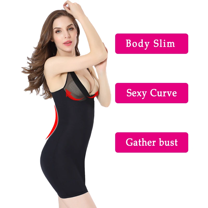 Minxilim Women Butt Lifting Waist Slimming Control Slips Off Shoulder Shapewear Seamless Shaper Flat Belly Underwear Petticoat