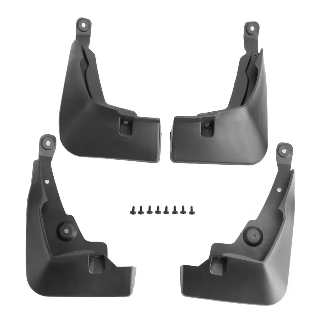 

Black 4Pcs Practical LB-SY-524 Car Splash Guards ABS Mud Splash Guards Punch-free