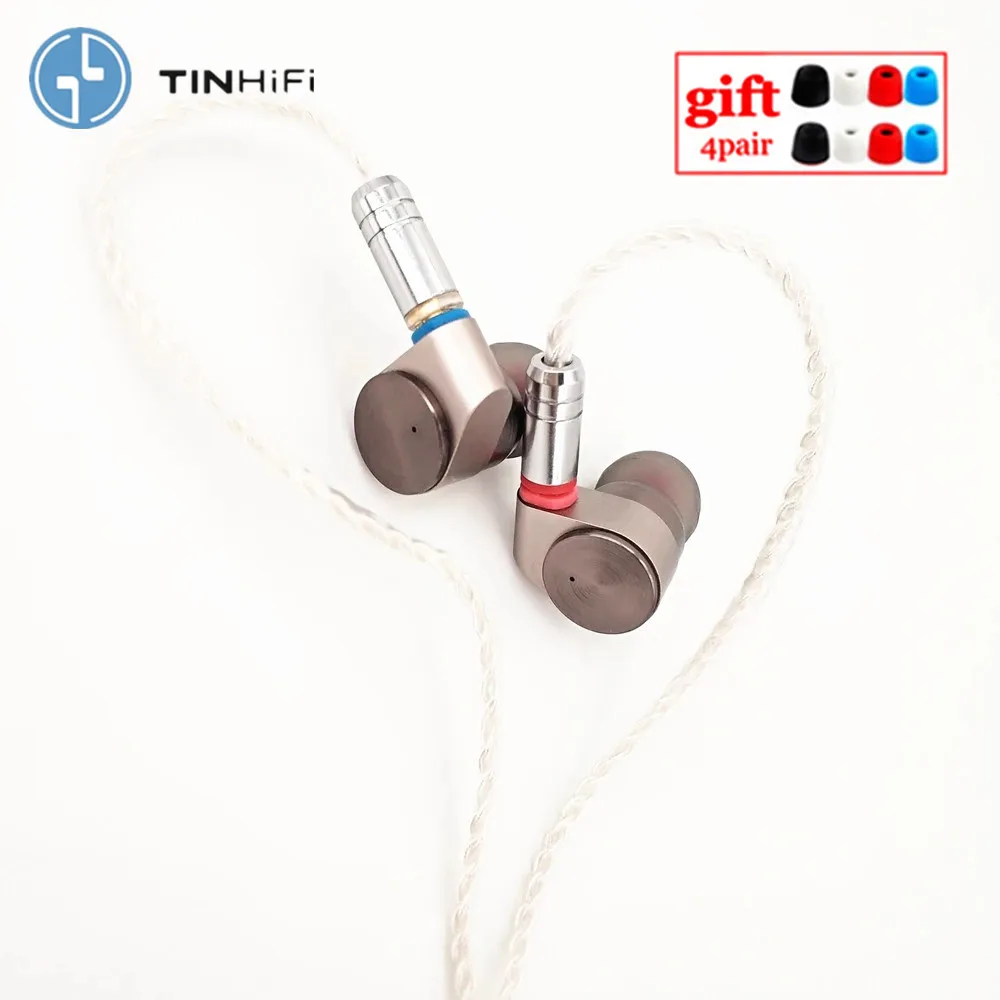 Наушники вкладыши TINHIFI T2 2DD внутриканальные Hi Fi наушники с басами металлические