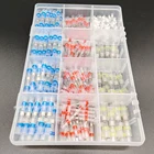 Термоусадочные соединители, 300 шт., Термоусадочные Соединительные Клеммы, водонепроницаемая втулка для припоя, трубка, изолированная Стыковая труба, электрическое соединение