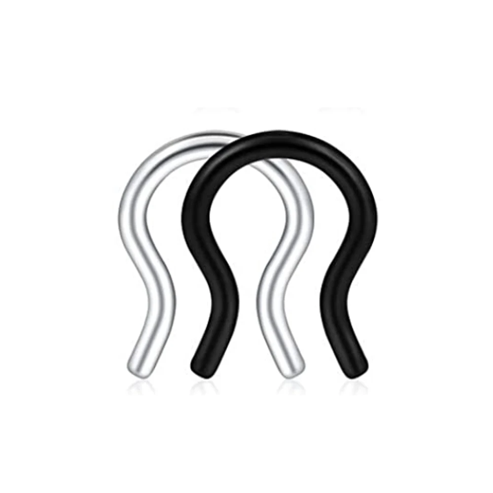 1 шт. 316L Нержавеющая сталь кольца для пирсинга перегородки носа серьги
