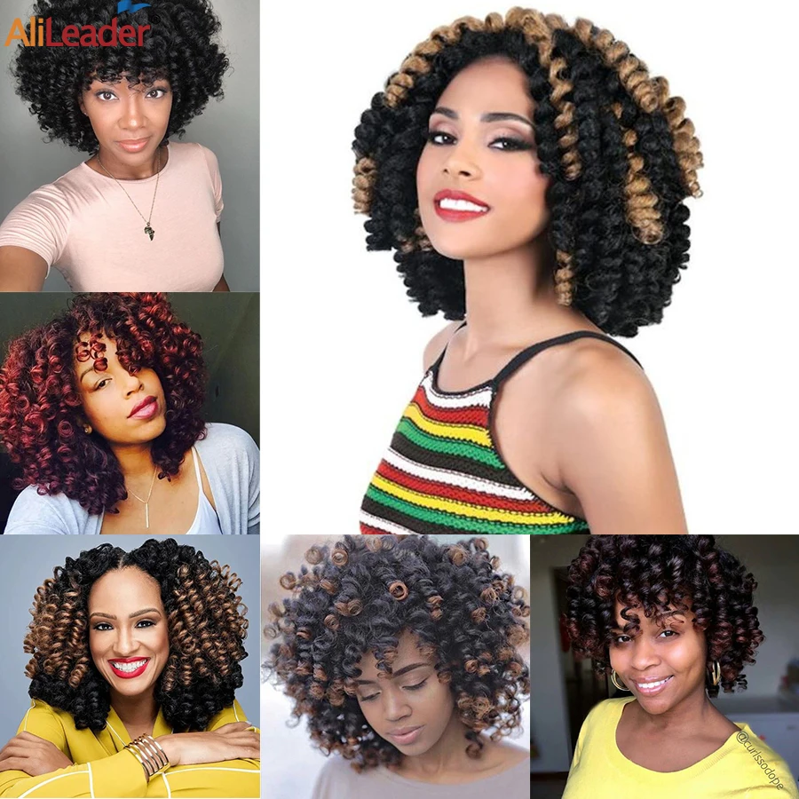 Недорогие Jamaican Bounce Curl вязаные волосы Омбре Wand вязаная коса Женские синтетические