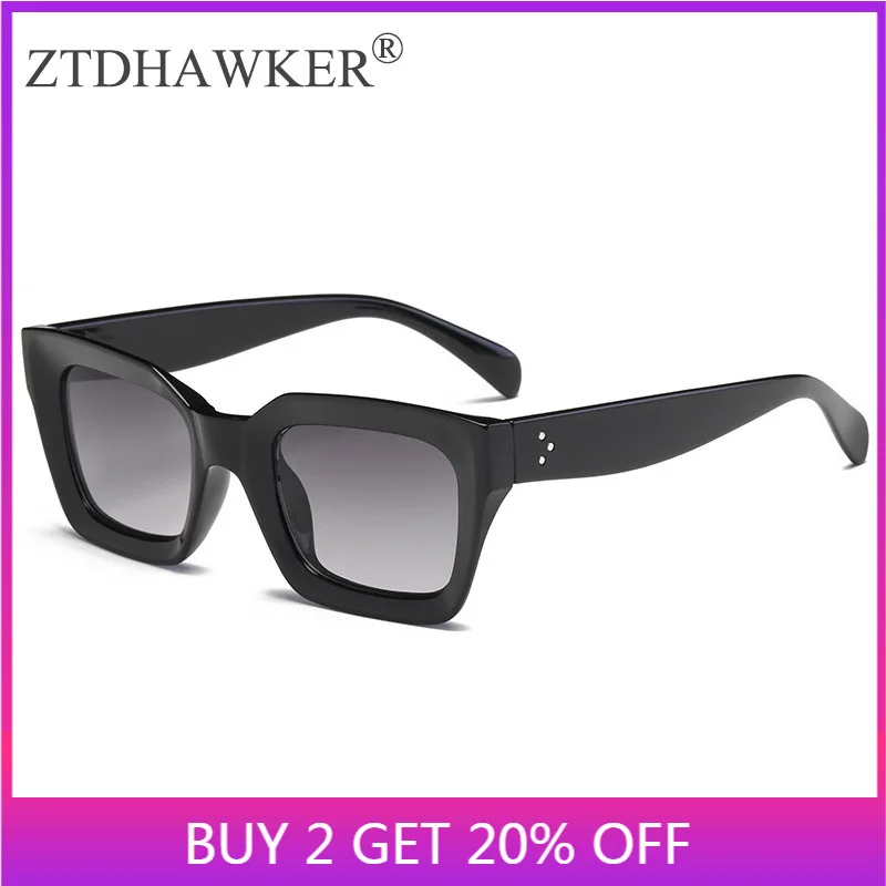 Женские квадратные солнцезащитные очки в стиле ретро роскошные Брендовые