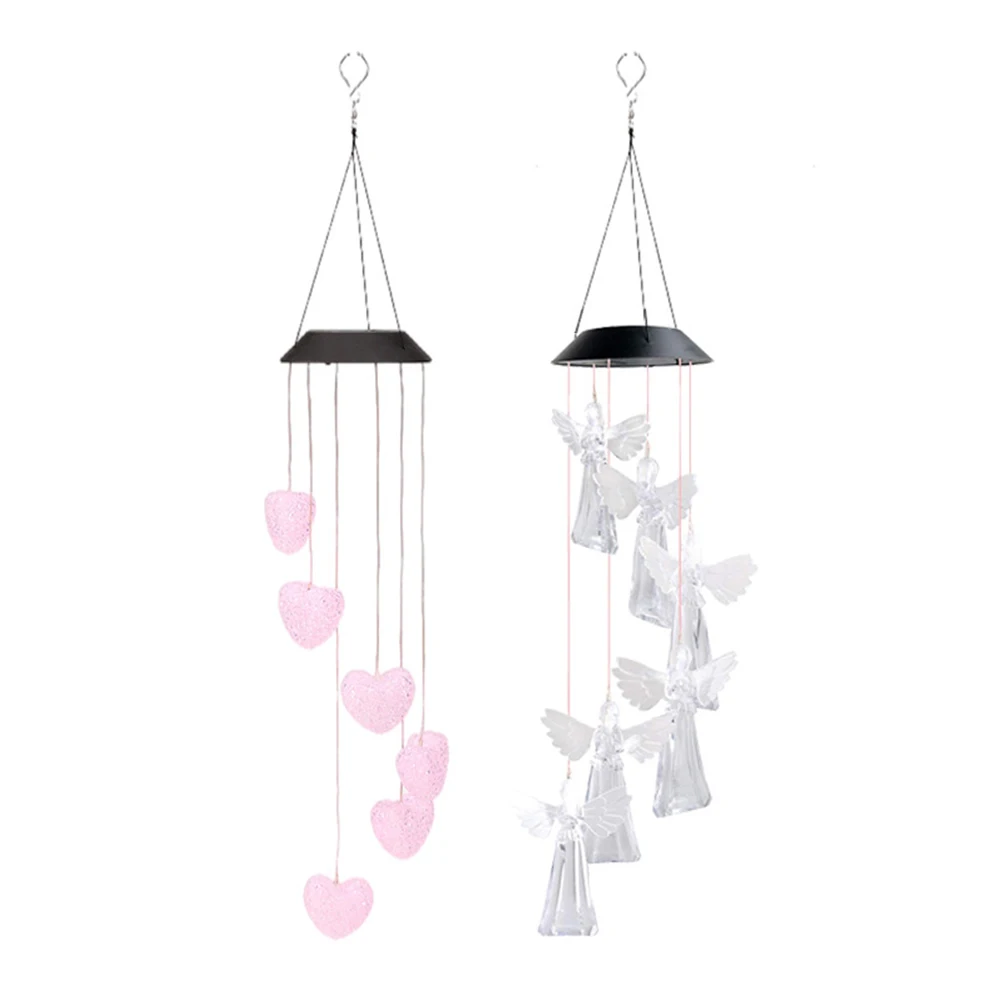 

Светодиодные лампы на солнечной батарее с изменением цвета, подвесные садовые светильники с любовным сердцем, светильник емые украшения дл...