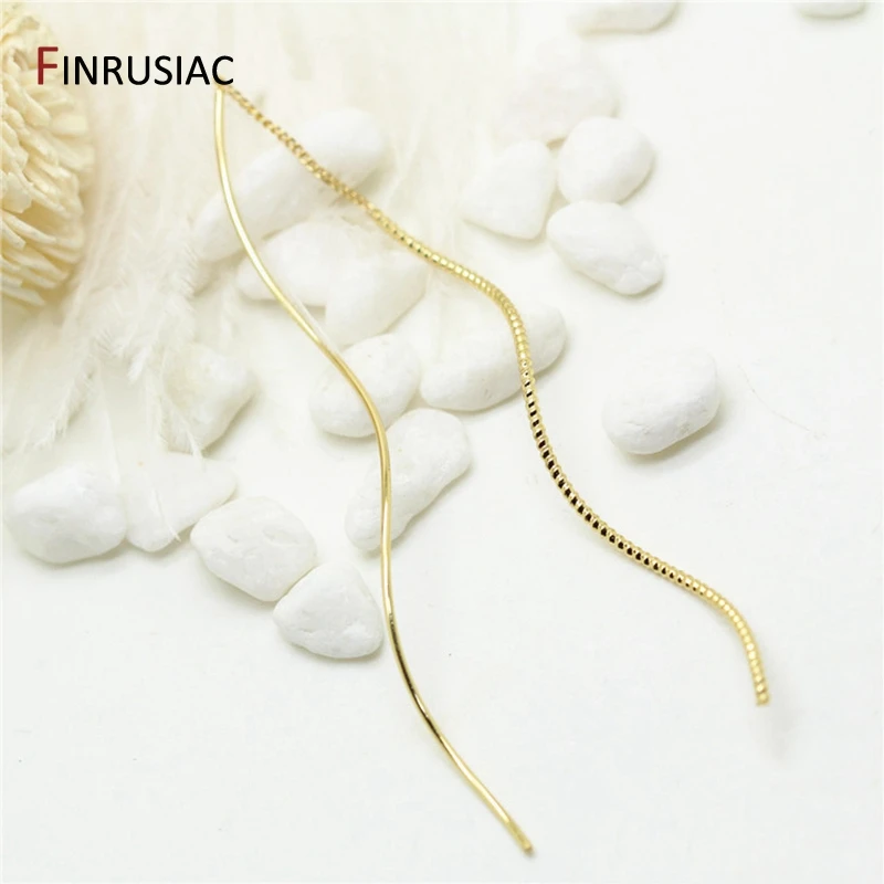 2021 NEW Korean Style Simple Design Gold Plated Long Chain Earwire Earrings Jewelry Accessories For Women