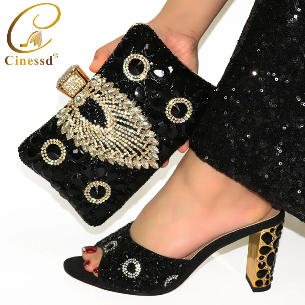 

Italy High Quality African Wedding Party Shoe Italian Shoes with Matching Bags for Women Italian Lady Shoes with Matching Bags