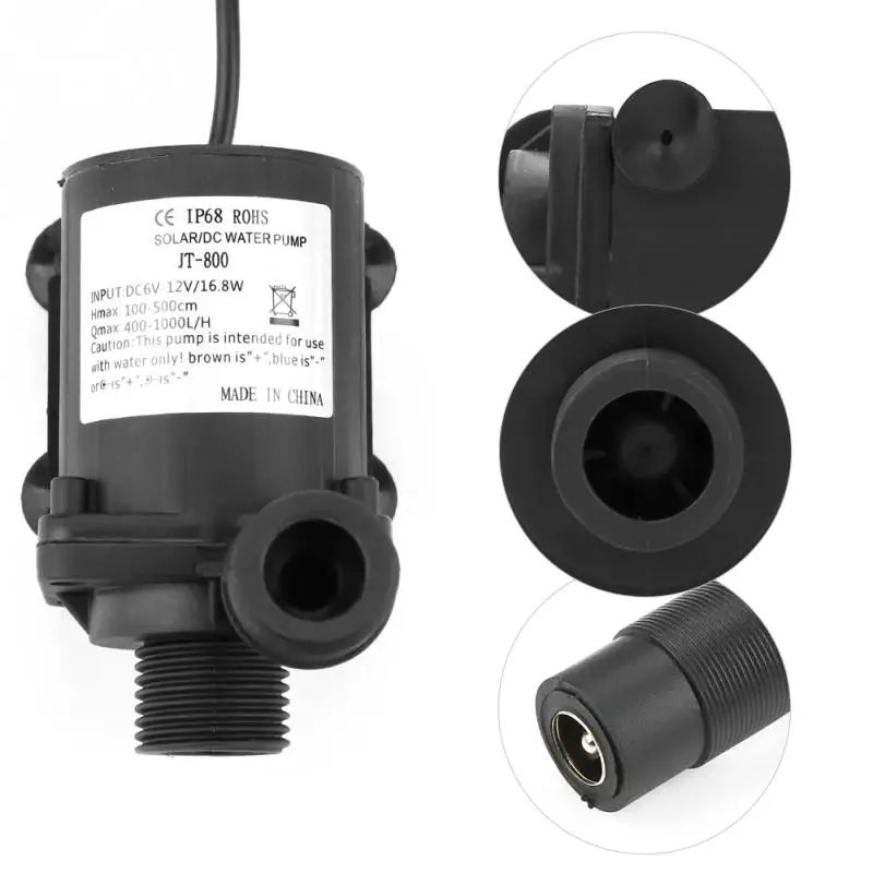 Мини DC водяной насос Бесщеточный низкий уровень шума Boost 12 V-40 до 100 градусов